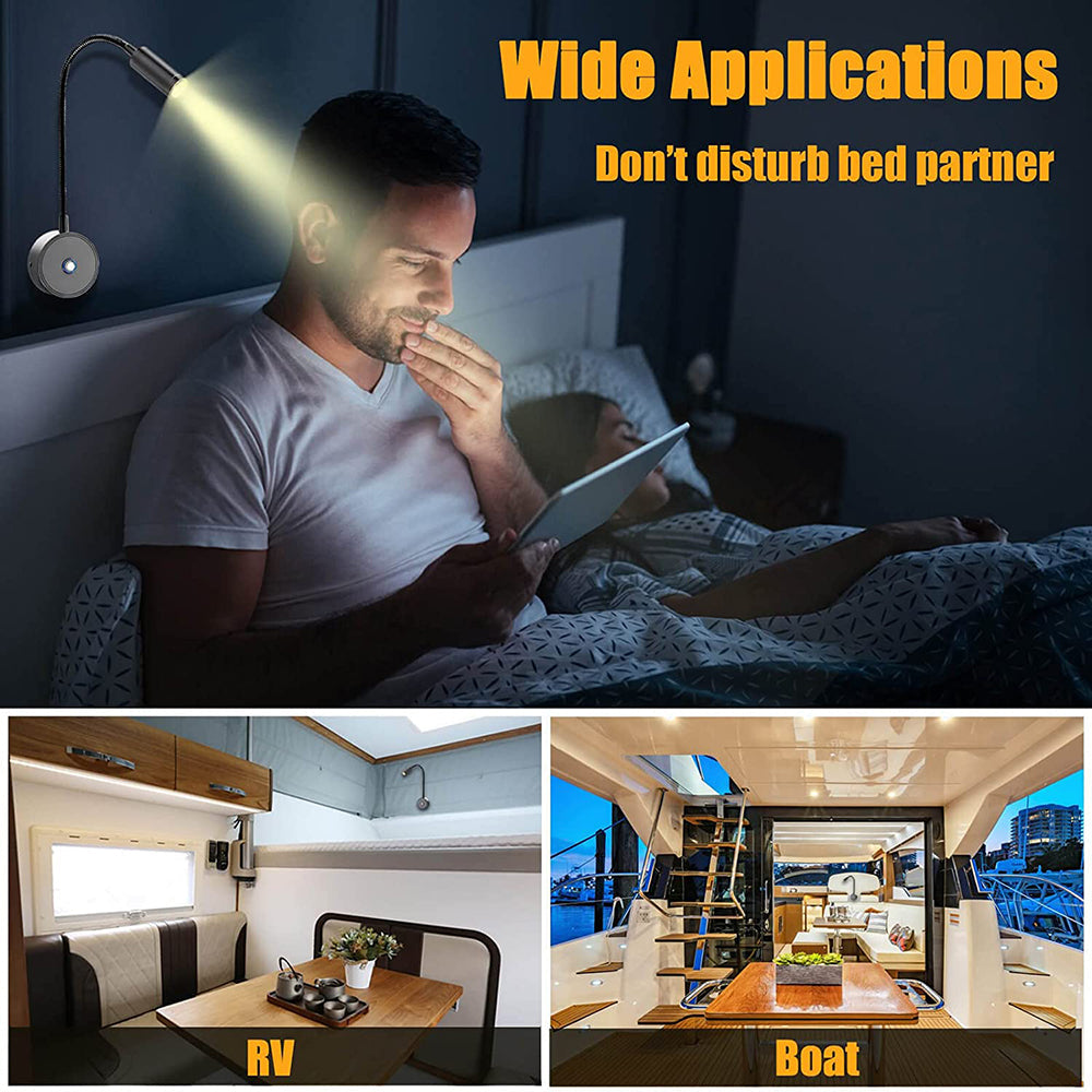 12 to 24V LED Spotlight Reading Light for Bed Desk and Travel view 5