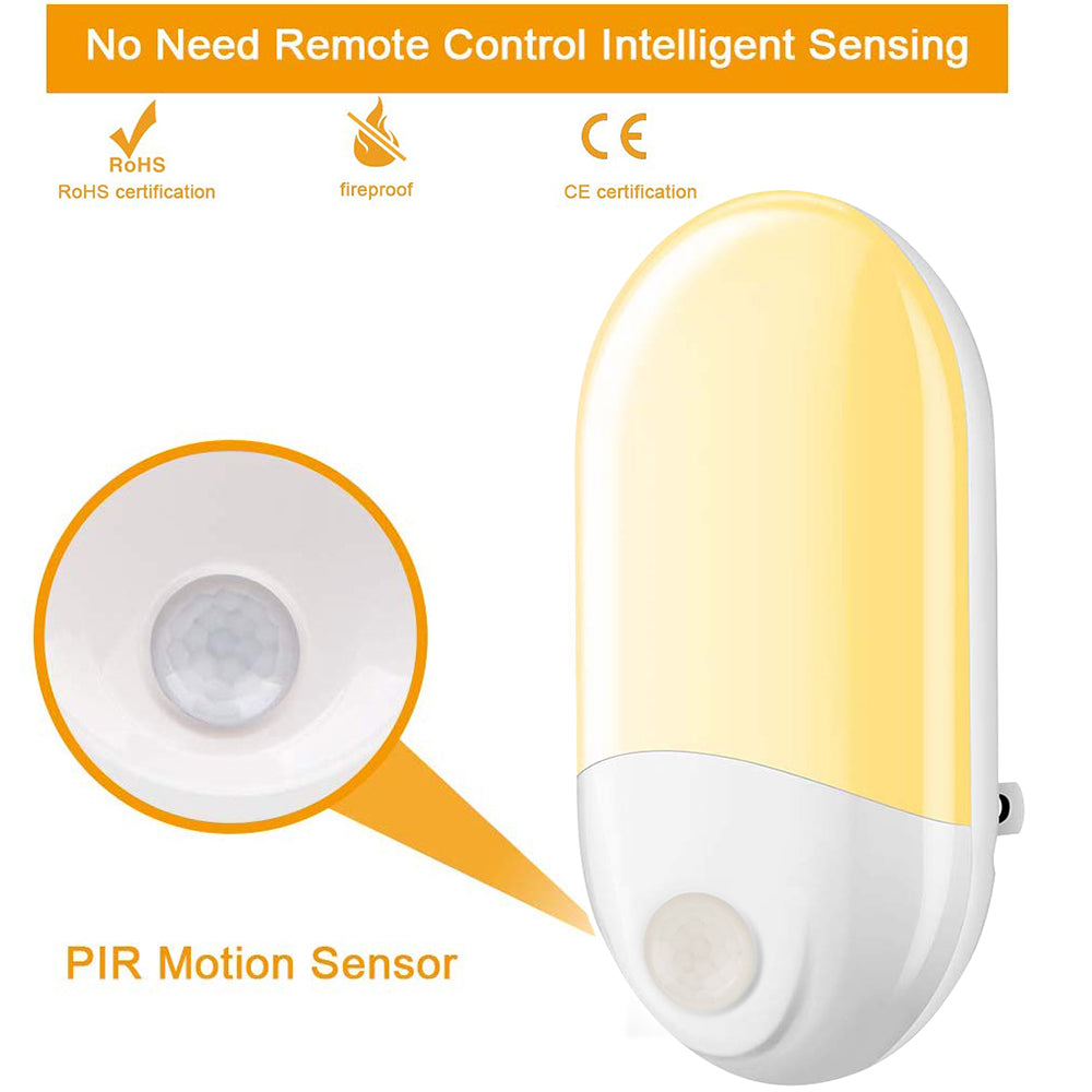 Wall Plug in PIR Motion Sensor LED Night Light Lamp for Bedroom view 5