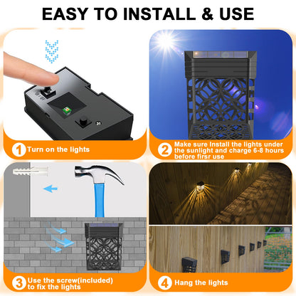 Outdoor Waterproof LED Solar Deck Lights for Garden Yard and Patio view 5