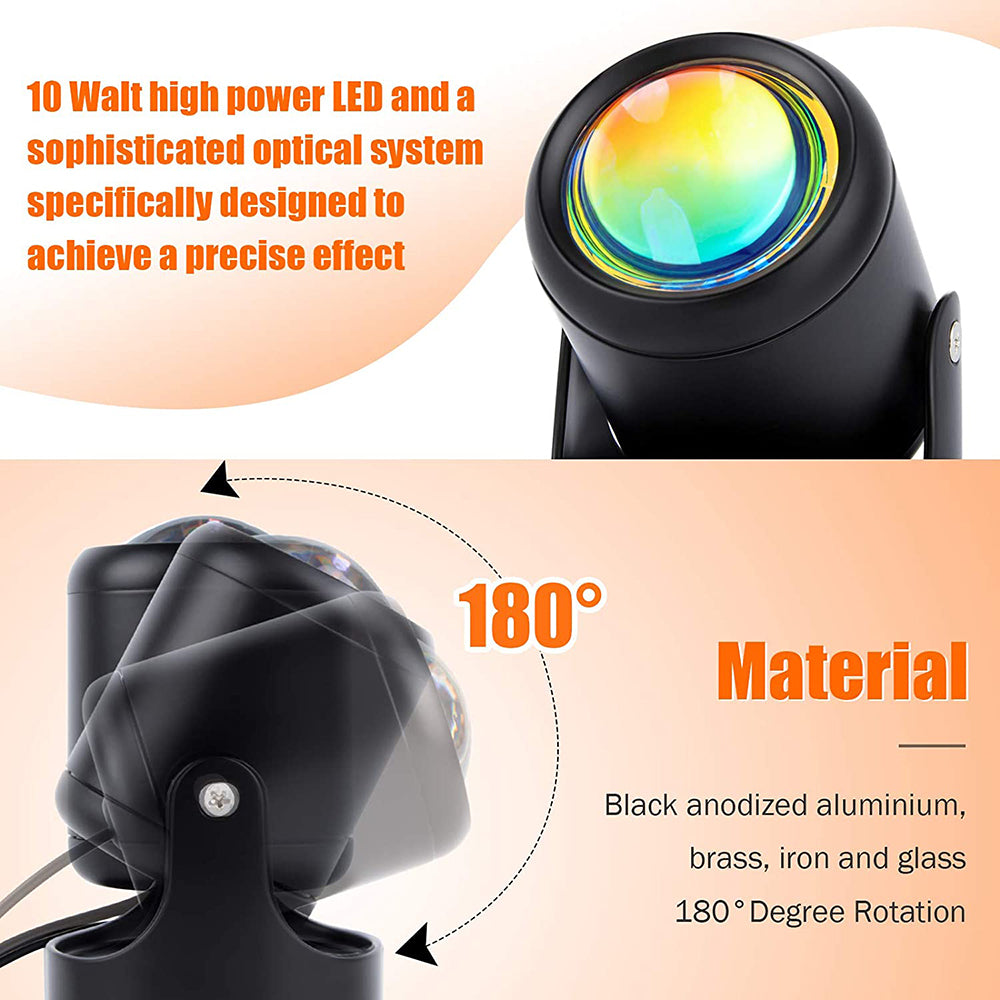 LED Sunset Rainbow Projection Light for Bedroom Ceiling and Room Decor view 5