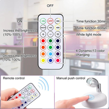 RGB Wireless Spotlight for Accent Lighting Shelves and Displays view 5