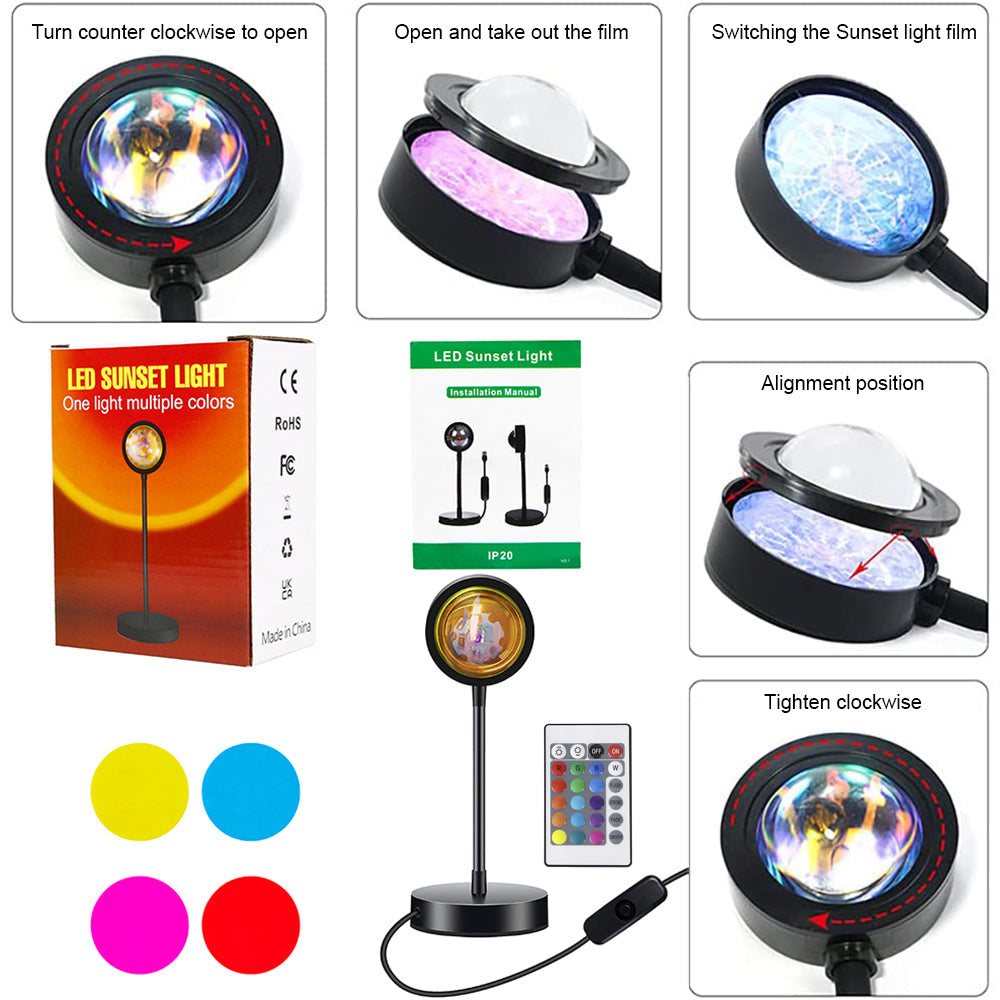 Sunset Projection Lamp for Bedroom Photography and Room Decor view 4