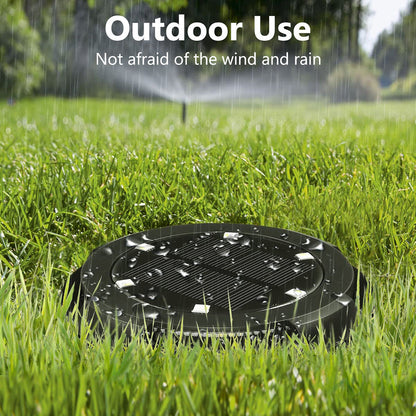 Outdoor Solar Garden 10 LED Disk Lights for Lawn Yard and Patio view 5
