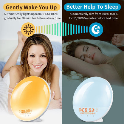 WiFi Smart Sunrise Alarm Clock Smart Wake Up Light for Bedroom view 6