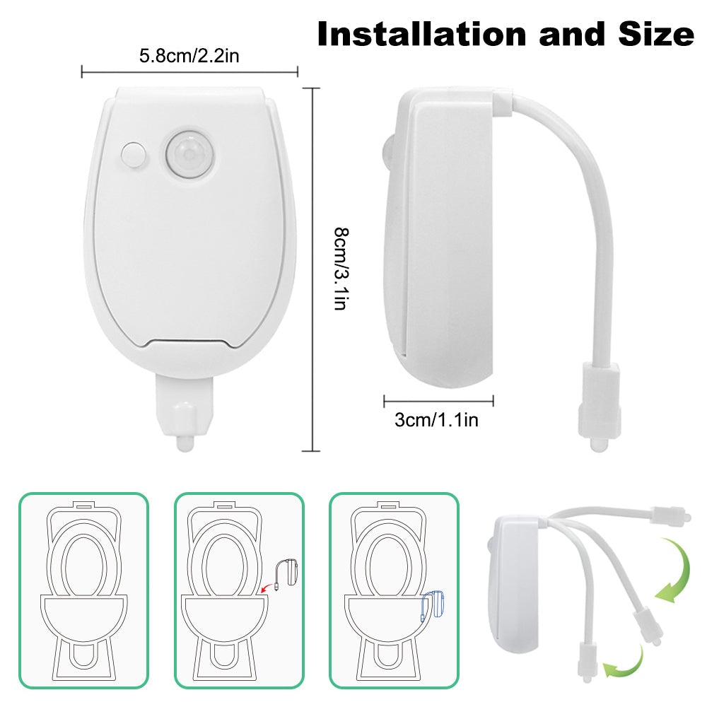 LED Toilet Night Light PIR Motion Sensor Lamp for Bedroom and Hallway view 8
