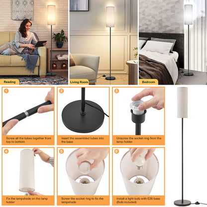 Modern Tall Standing Floor Lamps for Living Room and Bedroom view 5
