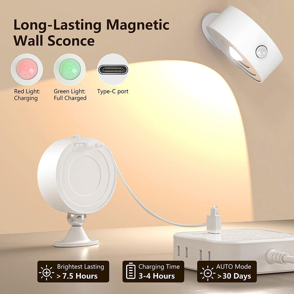 LED Sconce Magnetic Wall Lamp for Bedroom Hallway and Living Room view 5