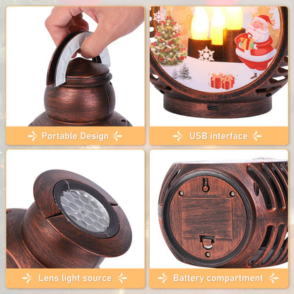 Christmas Snow Globe Lantern for Home Garden and Patio Decor view 5