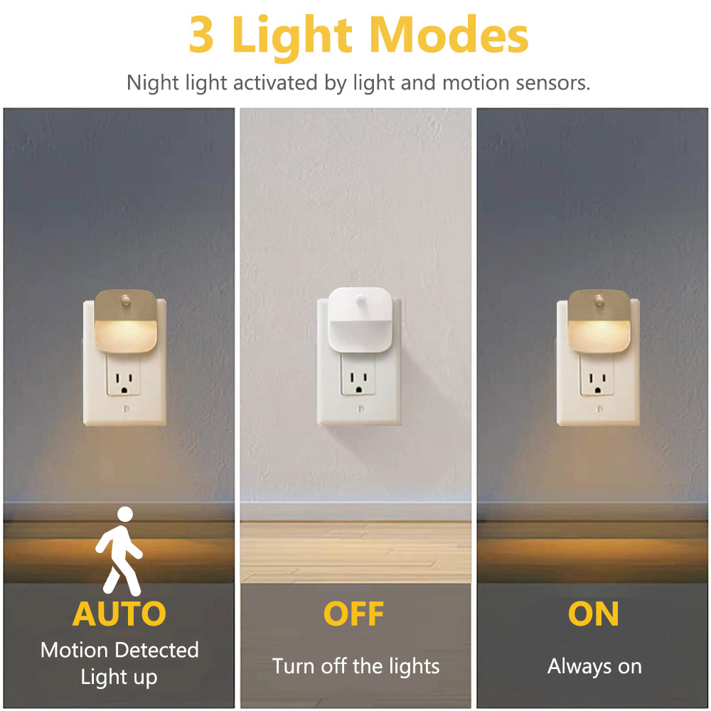 Plug in LED Motion Sensor Night Light Lamp for Bedroom and Hallway view 4