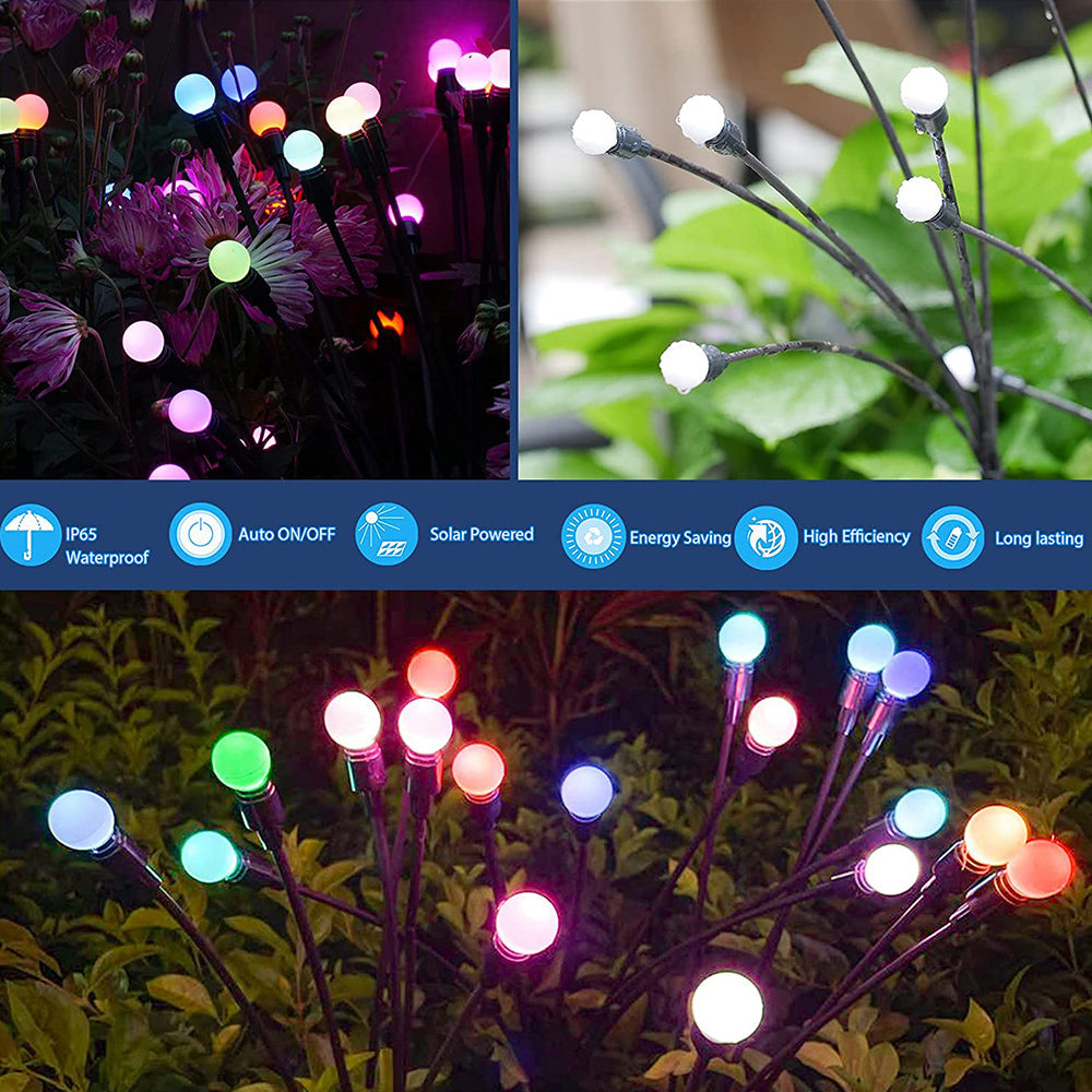 Solar Garden Lights 6 8 10 Bulbs 2 Pack for Lawn Yard and Patio view 5