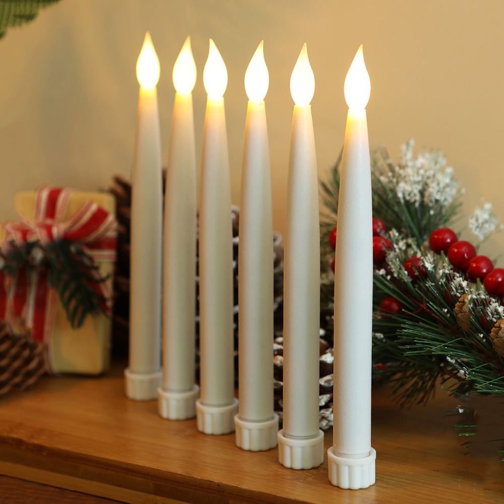 Flameless LED Taper Candles for Home Table Mantel and Party Decor view 5