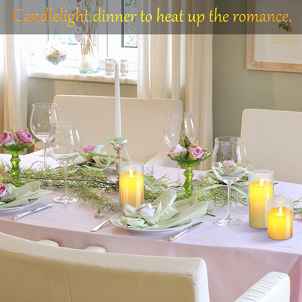 LED Flameless Pillar Votive Candles for Home Table and Party Decor view 6