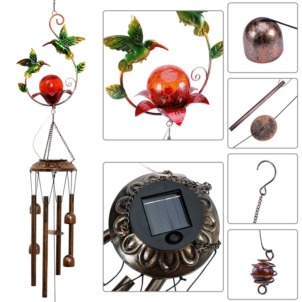 Solar Outdoor Wind Chimes Patio Lights for Garden Porch and Yard view 13