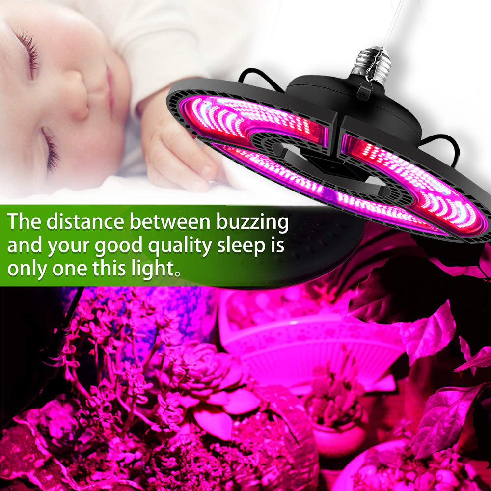 Foldable UFO Shape LED Plant Light Bulb 288 to 504LEDs E26 E27 view 5