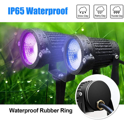 Waterproof Outdoor Spotlight 6W RGB for Garden Yard and Patio view 5