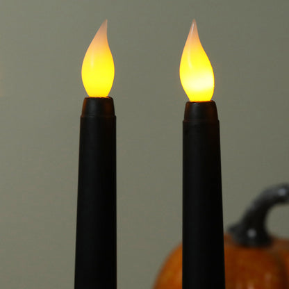 2Pack Black Flameless LED Taper Candles Lights for Home Decor view 10