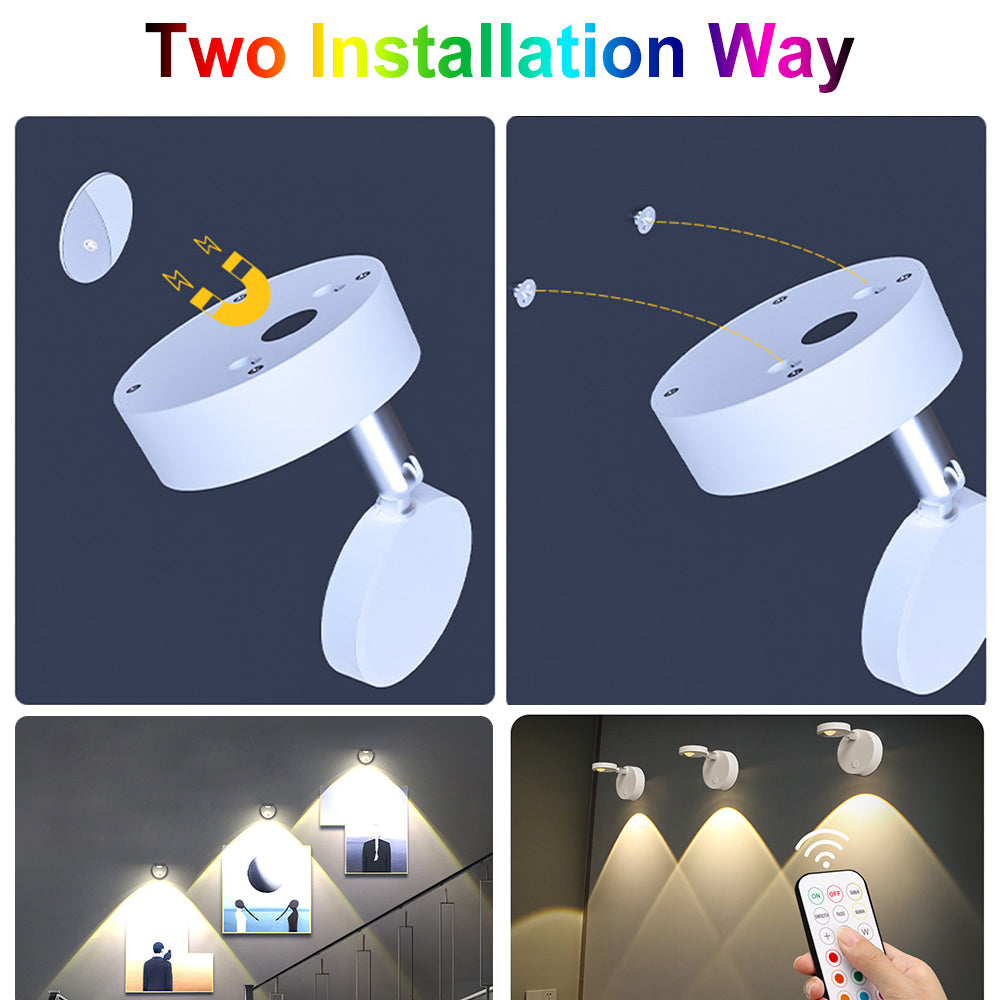 Wireless RGB Remote Control Spotlight for Accent Lighting and Decor view 5