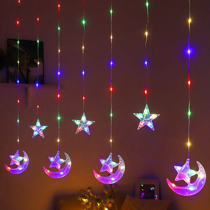 Waterproof LED Curtain Icicle String Light 2.3M 82LEDs for Party Decor view 6