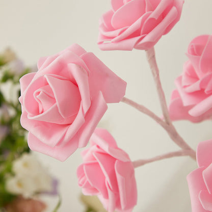 DIY Artificial Rose Flower Tree Lamp for Table and Home Decor Display view 25