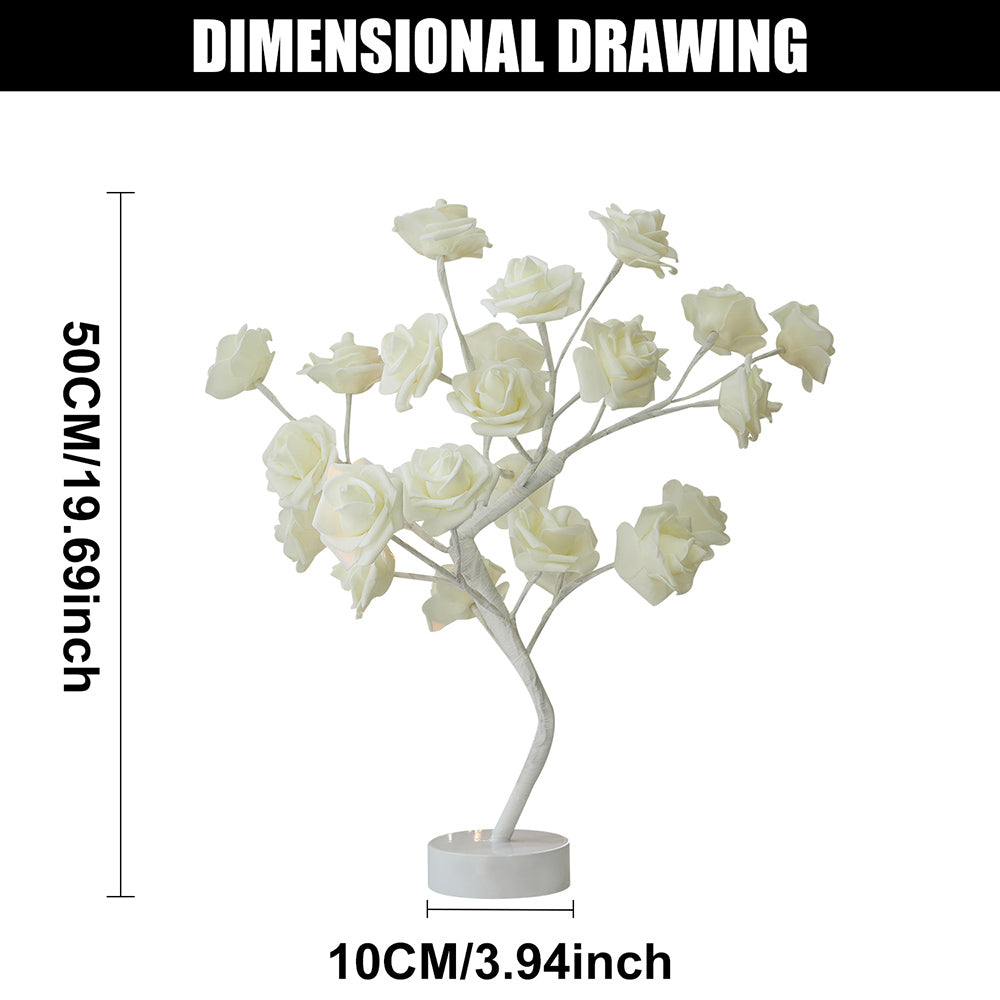 DIY Artificial Rose Flower Tree Lamp for Table and Home Decor Display view 27