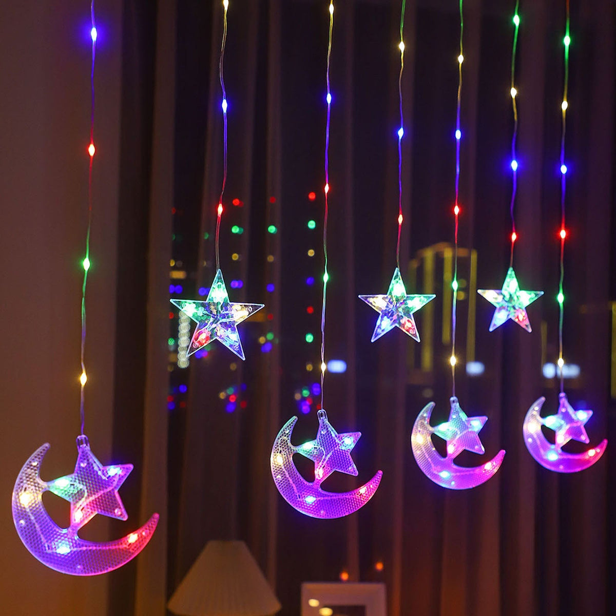 Waterproof LED Curtain Icicle String Light 2.3M 82LEDs for Party Decor view 5