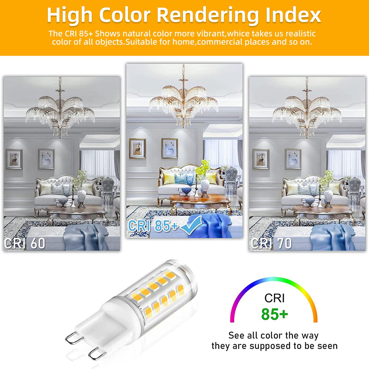 G9 LED Light Bulb Bi Pin Base for Home Lighting and Room Decor view 5