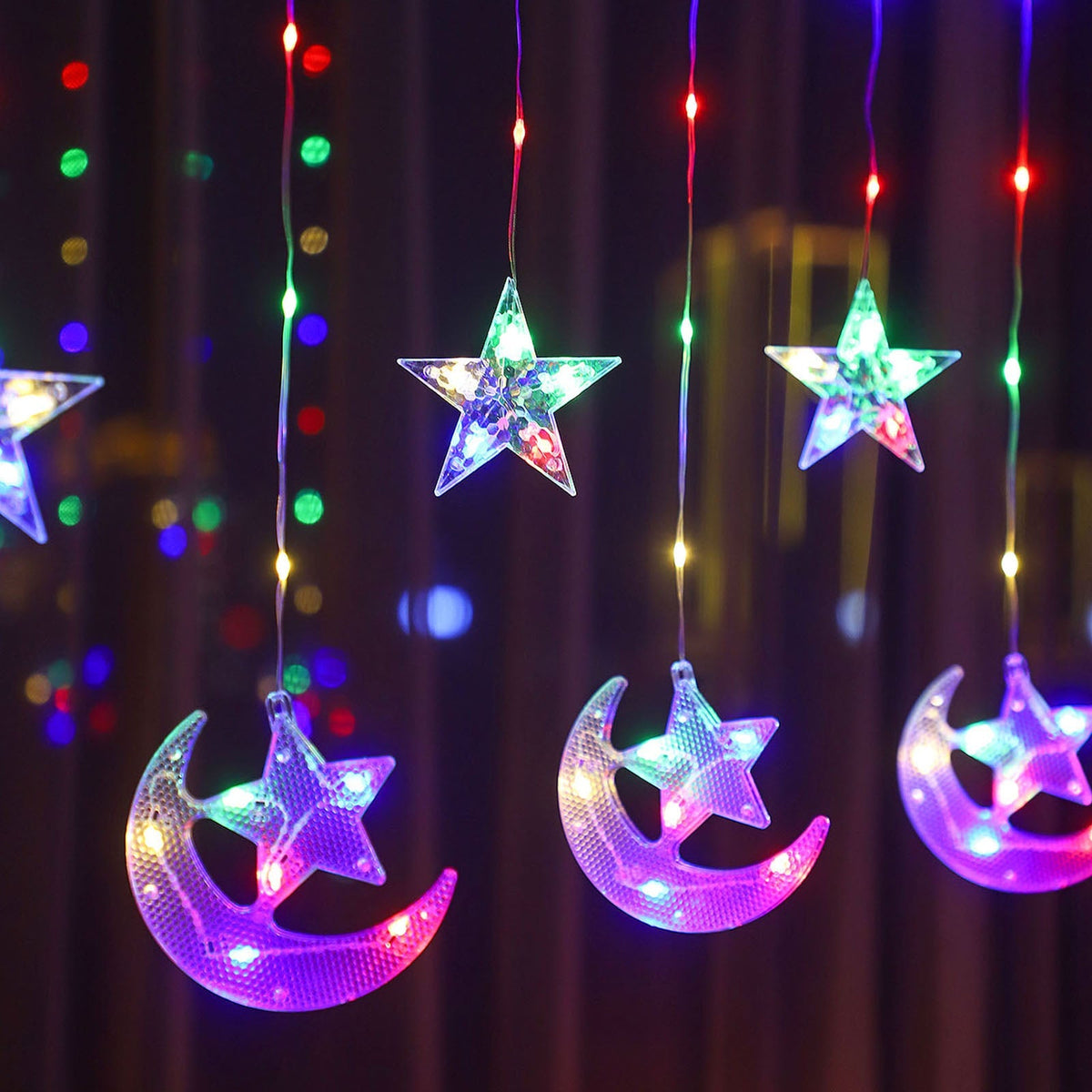 Waterproof LED Curtain Icicle String Light 2.3M 82LEDs for Party Decor view 10