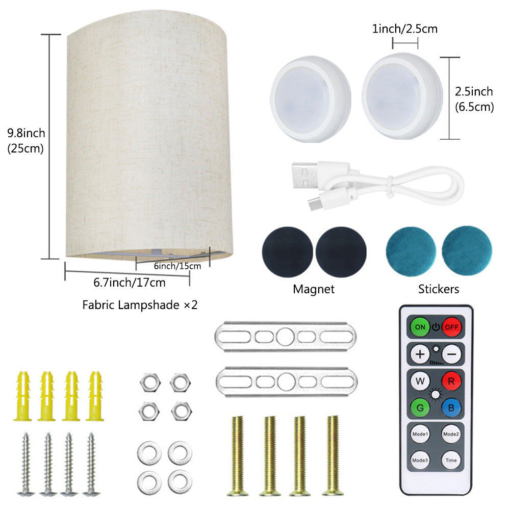Magnetic Wireless Wall Sconce Lighting for Bedroom and Hallway view 6