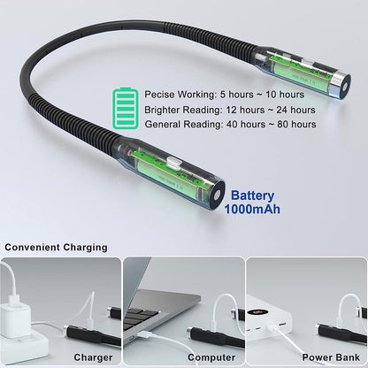 LED Neck Reading Light for Books Bed Desk and Travel Reading view 6