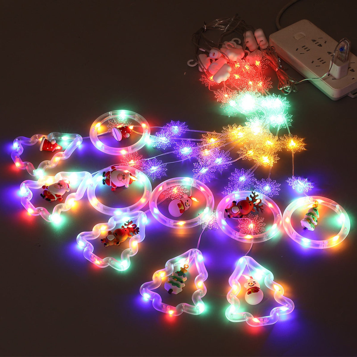 3M 100 LED Christmas Window Curtain Lights for Window and Party Decor view 4