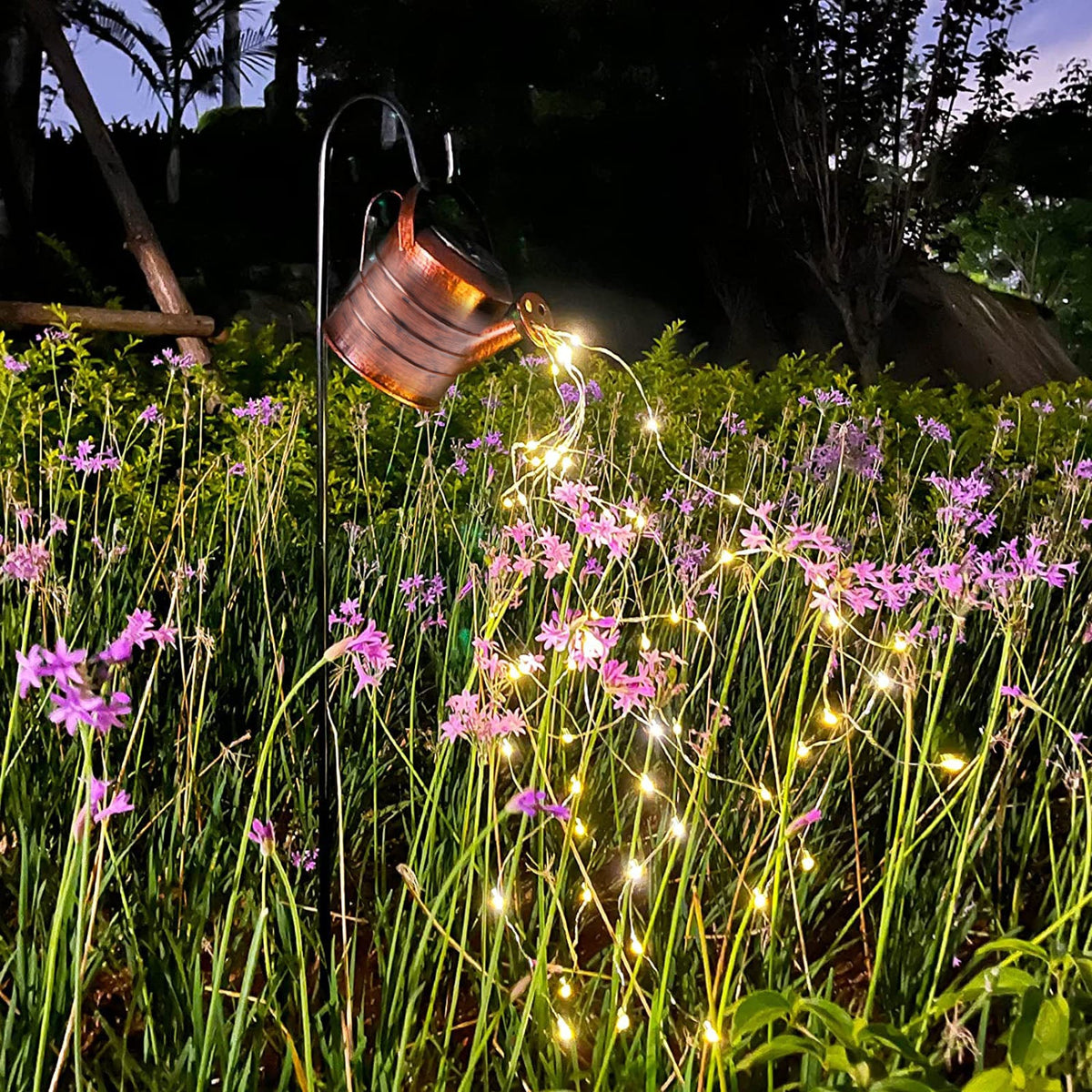 Watering Can with Waterfall Lights for Garden Yard and Patio Decor view 6