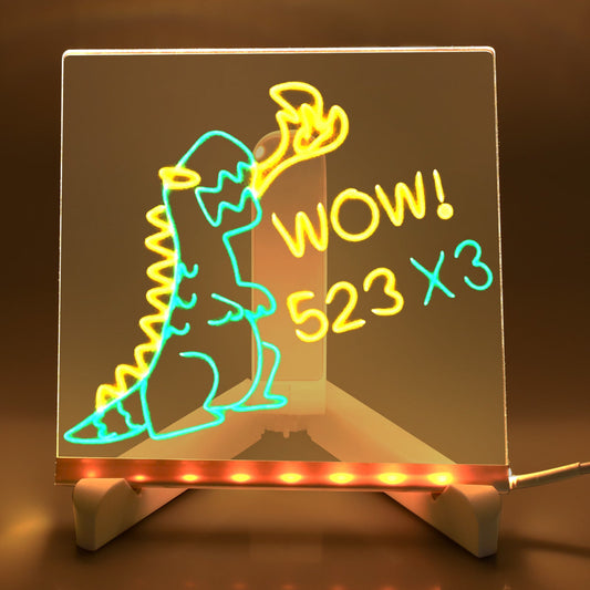 Personalized LED Glowing Drawing Board Acrylic Message Note Board