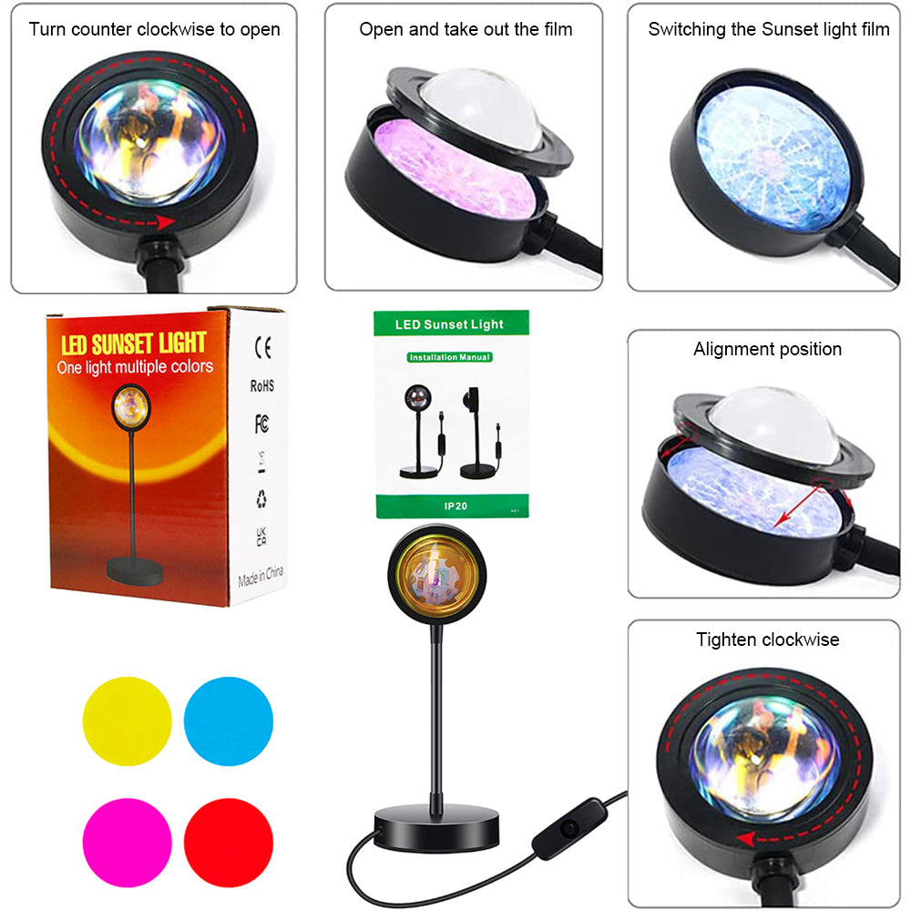 Sunset Projection Light 4 in 1 Lamp for Bedroom Ceiling and Room Decor view 10