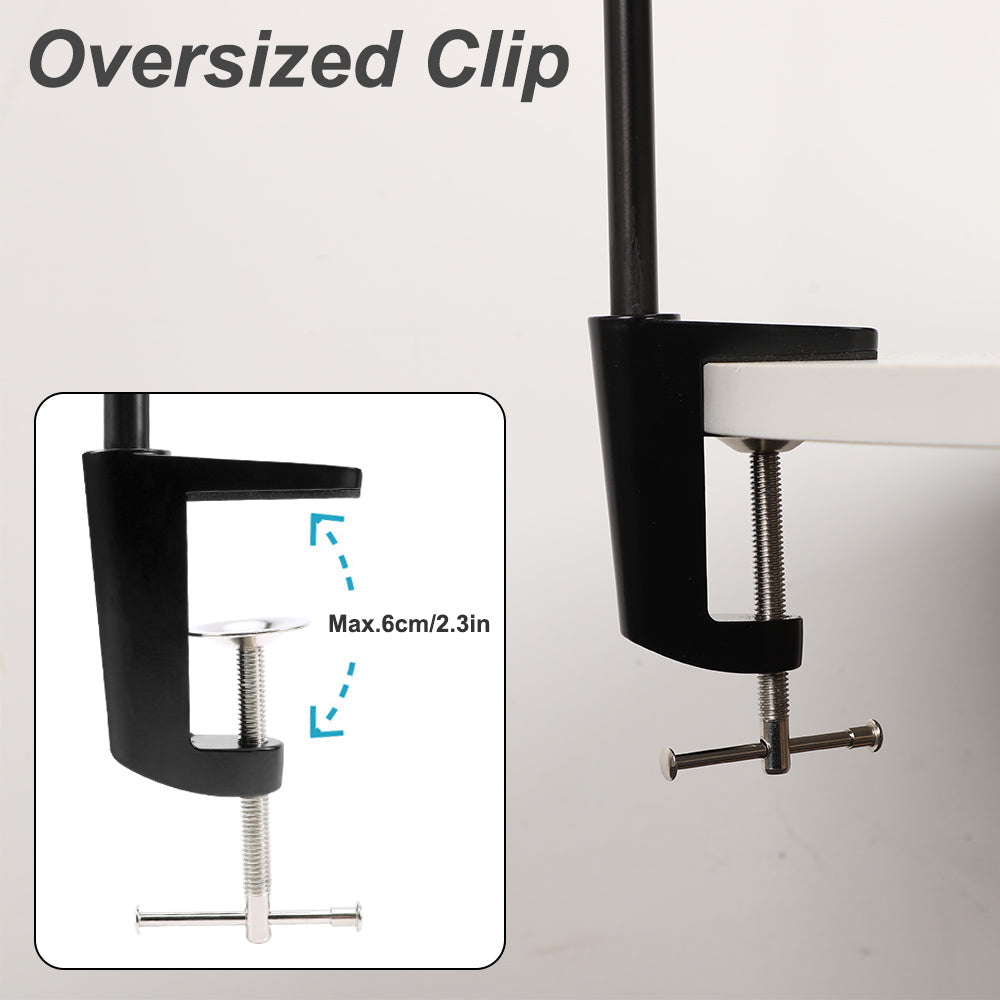 8W Dimmable LED Floor Lamp Adjustable Gooseneck Clip on Light view 8