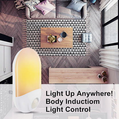 Wall Plug in PIR Motion Sensor LED Night Light Lamp for Bedroom view 6