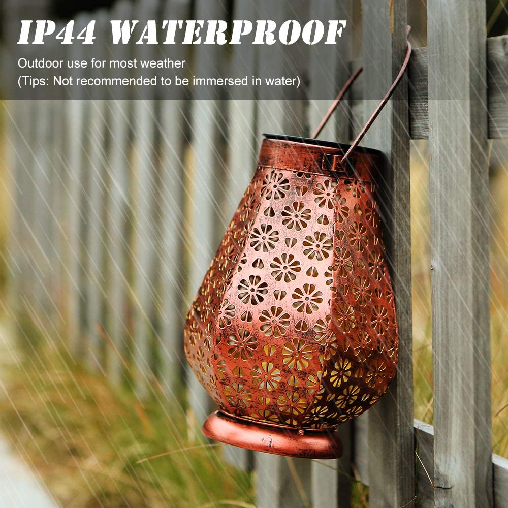 Solar Garden Lanterns Outdoor Hanging Lights for Patio Decor view 5