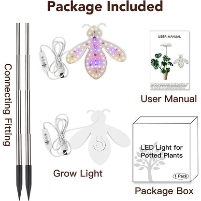 Cute Bee Shape LED Grow Lights for Indoor Plants Seedlings and Herbs view 6