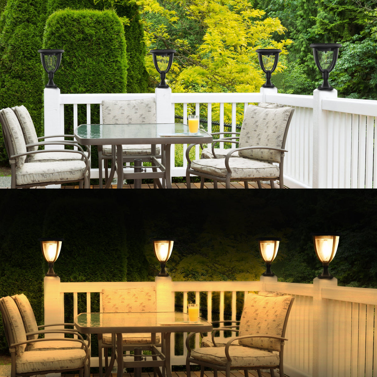 3 in 1 Solar Post Light Photocell Wall Lights for Garden and Patio view 6