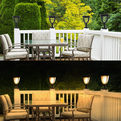 3 in 1 Solar Post Light Photocell Wall Lights for Garden and Patio view 6