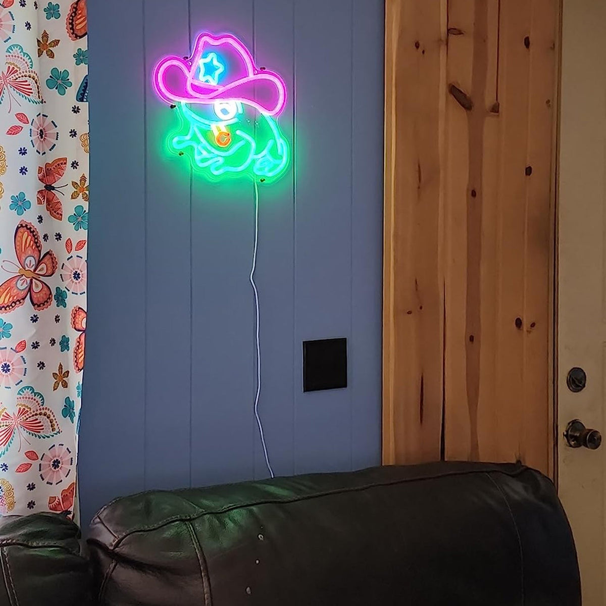 Frog Cowboy Neon Signs LED Lamp for Bedroom Bar and Wall Decor view 7