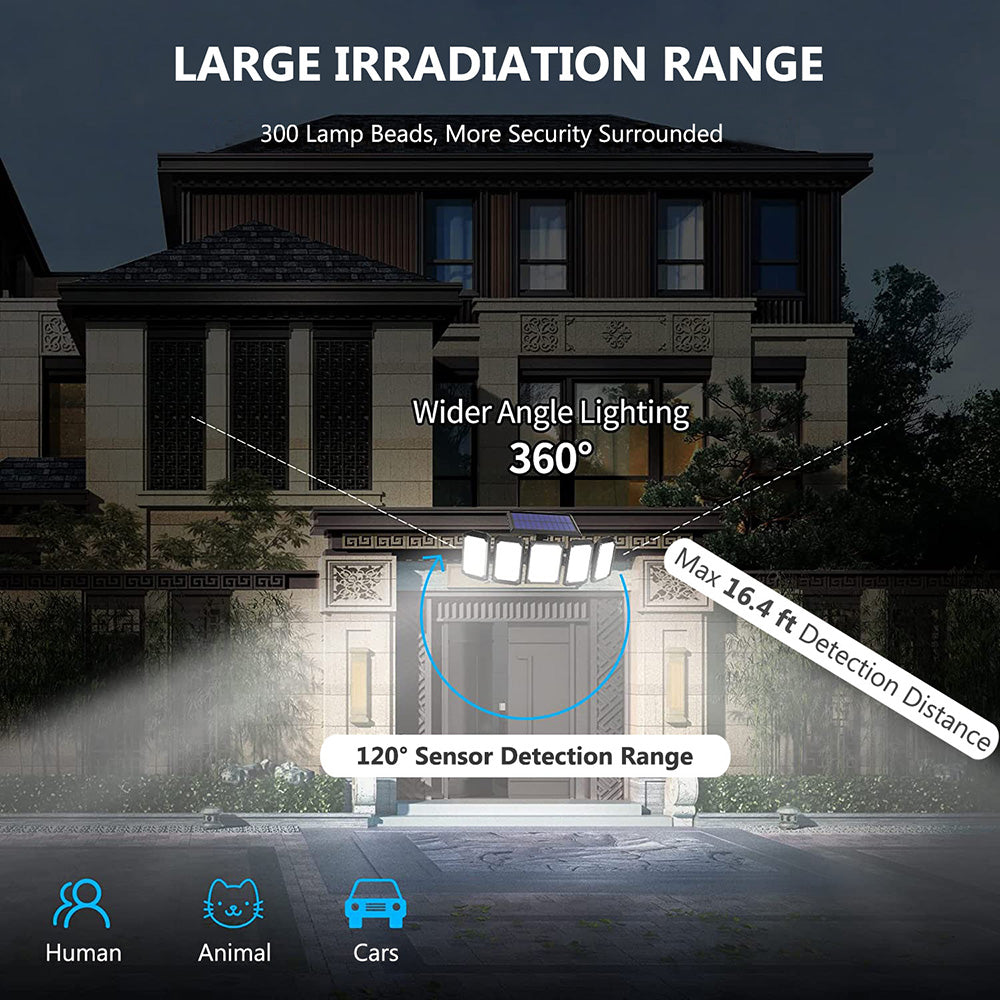 Outdoor Motion Sensor Solar Lights with Remote Control for Garden Yard view 4
