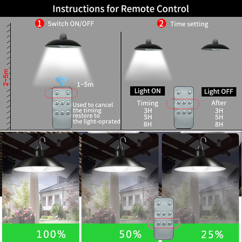Waterproof Solar Vintage Pendant Lights for Garden Yard and Patio view 7