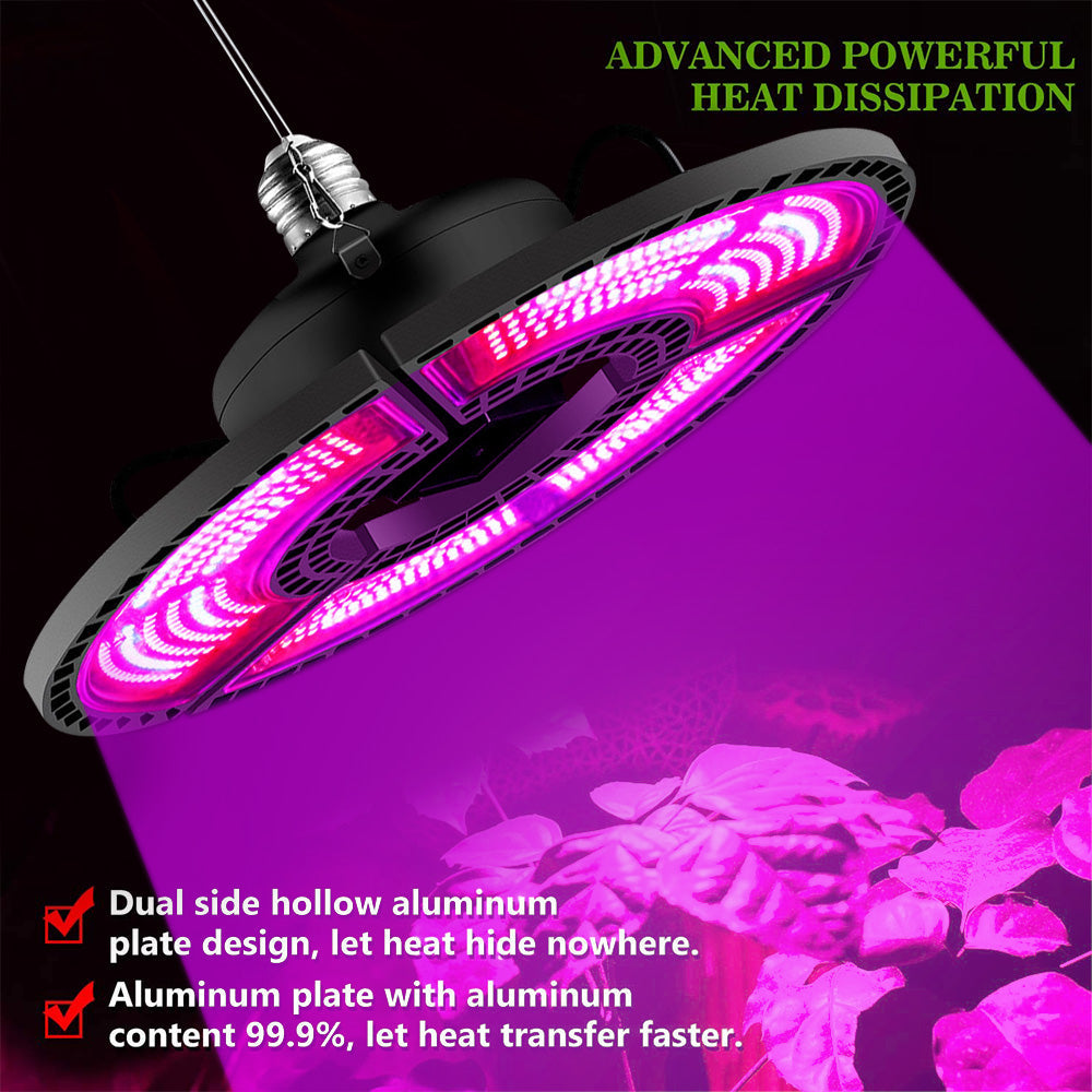 Foldable UFO Shape LED Plant Light Bulb 288 to 504LEDs E26 E27 view 6