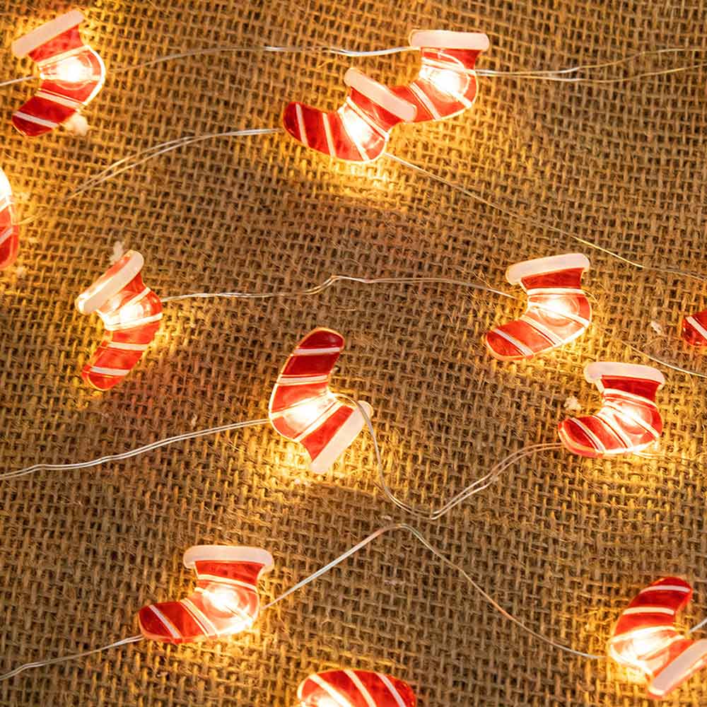 Gold Leaves String Lights 2M 6.5FT 20 LEDs for Bedroom and Party Decor view 6
