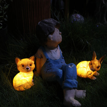 Waterproof Solar Garden Animal and Statue Resin Figurine Lights view 6