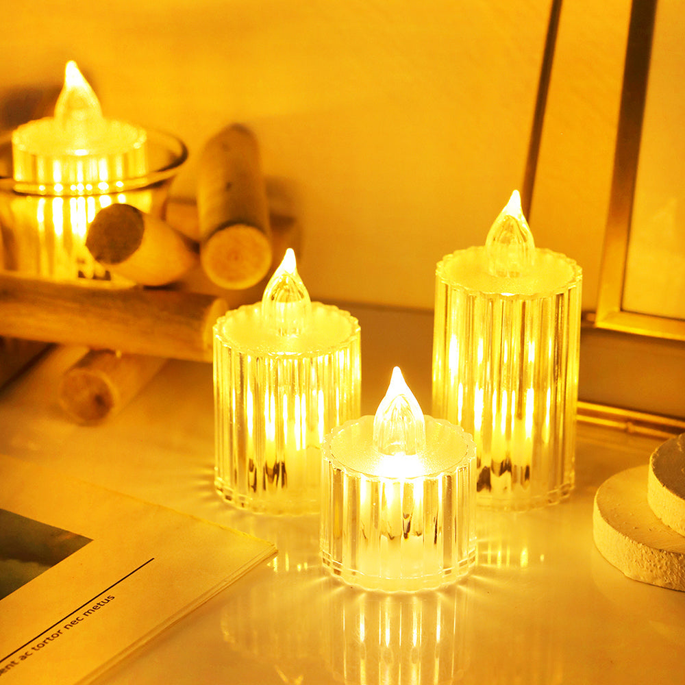 Flameless Crystal Acrylic Candle Lights for Home Table and Party Decor view 6