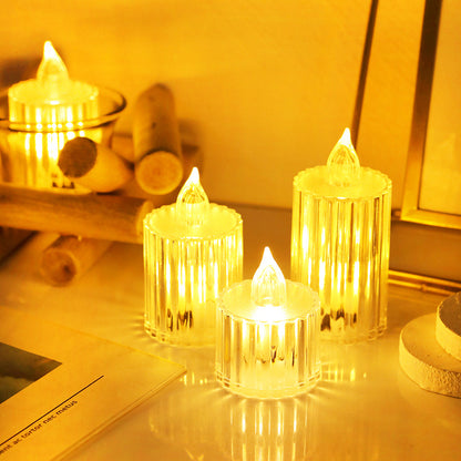 Flameless Crystal Acrylic Candle Lights for Home Table and Party Decor view 6