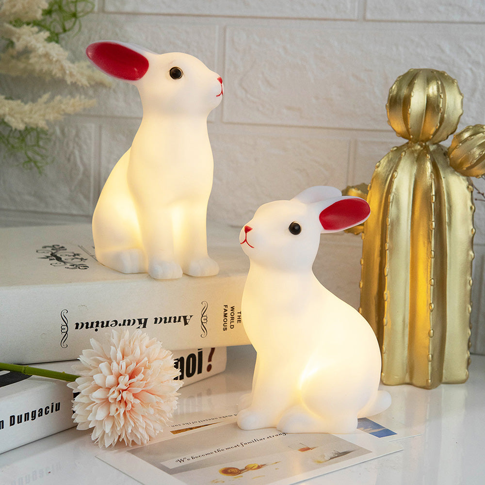 Rabbit Night Light Lamp for Bedroom Nursery and Kids Room Decor view 3