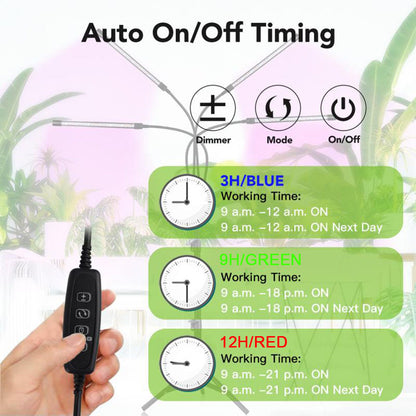 Floor Plant Light Tripod Stand 38 to 120cm and 3 Modes for Seedlings view 8