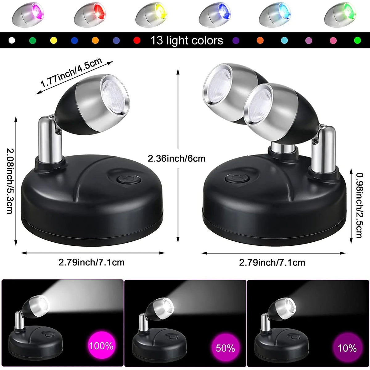 RGB Wireless Spotlight for Accent Lighting Shelves and Displays view 6